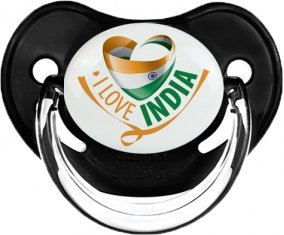 I Love India Tétine Physiologique Noir classique