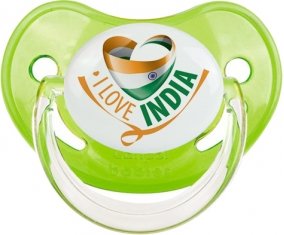 I Love India Tétine Physiologique Vert classique