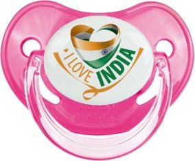 I Love India Tétine Physiologique Rose classique