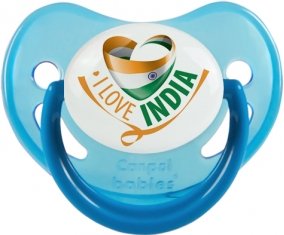 I Love India Tétine Physiologique Bleue phosphorescente
