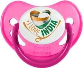 I Love India Tétine Physiologique Rose phosphorescente