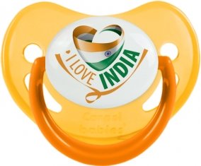 I Love India Tétine Physiologique Jaune phosphorescente