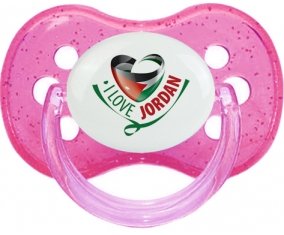 I Love Jordan Sucette Cerise Rose à paillette