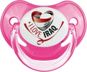 I Love Iraq Sucette Physiologique Rose classique