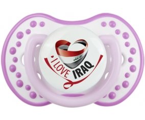 I Love Iraq Sucette LOVI Dynamic Blanc-mauve classique
