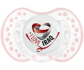 I Love Iraq Sucette LOVI Dynamic Retro-blanc-rose-tendre classique