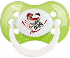 I Love Iraq Tétine Anatomique Vert classique