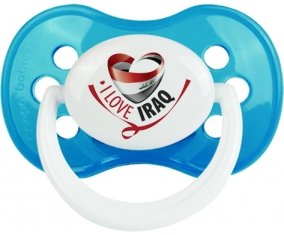I Love Iraq Tétine Anatomique Cyan classique