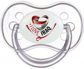 I Love Iraq Tétine Anatomique Transparente classique