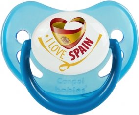 I Love Spain Sucette Physiologique Bleue phosphorescente
