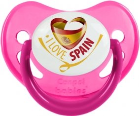 I Love Spain Sucette Physiologique Rose phosphorescente