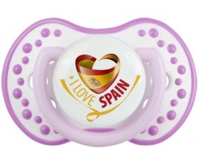 I Love Spain Sucette LOVI Dynamic Blanc-mauve classique