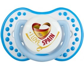 I Love Spain Sucette LOVI Dynamic Blanc-bleu phosphorescente