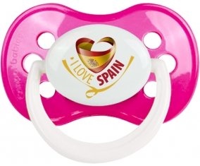 I Love Spain Sucette Anatomique Rose foncé classique