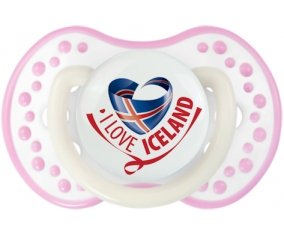 I Love Iceland Sucete LOVI Dynamic Blanc-rose phosphorescente