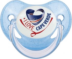 I Love Cape verde Sucete Physiologique Bleue à paillette