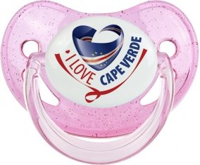 I Love Cape verde Sucete Physiologique Rose à paillette