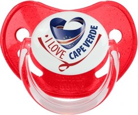 I Love Cape verde Sucete Physiologique Rouge à paillette
