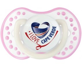 I Love Cape verde Tétine LOVI Dynamic Blanc-rose phosphorescente