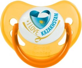 I Love Kazakhstan Sucette Physiologique Jaune phosphorescente