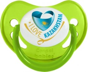 I Love Kazakhstan Sucette Physiologique Vert phosphorescente