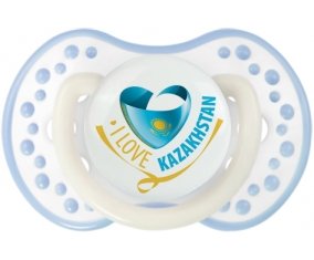 I Love Kazakhstan Sucette LOVI Dynamic Blanc-cyan classique