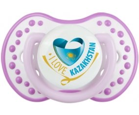 I Love Kazakhstan Sucette LOVI Dynamic Blanc-mauve classique