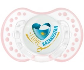 I Love Kazakhstan Sucette LOVI Dynamic Retro-blanc-rose-tendre classique