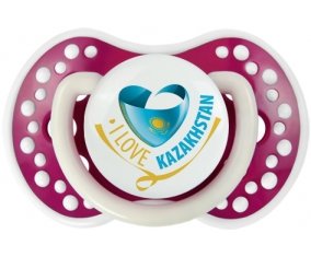 I Love Kazakhstan Sucette LOVI Dynamic Fuchsia phosphorescente