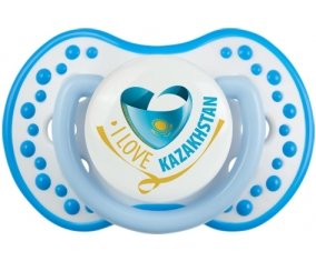 I Love Kazakhstan Sucette LOVI Dynamic Blanc-bleu phosphorescente