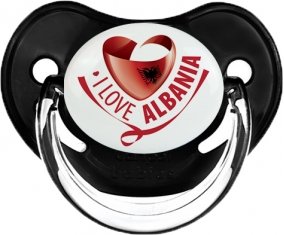 I Love Albania Sucette Physiologique Noir classique