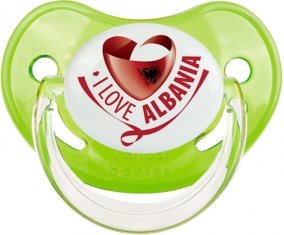 I Love Albania Sucette Physiologique Vert classique