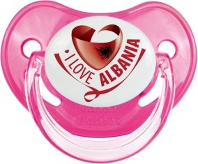 I Love Albania Sucette Physiologique Rose classique