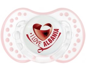 I Love Albania Sucette LOVI Dynamic Retro-blanc-rose-tendre classique