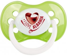I Love Albania Sucette Anatomique Vert classique