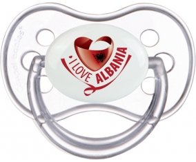 I Love Albania Sucette Anatomique Transparente classique