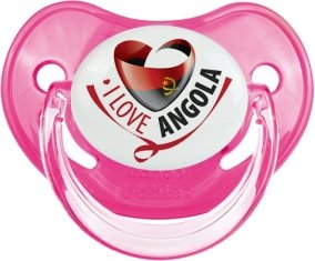I Love Angola Tétine Physiologique Rose classique