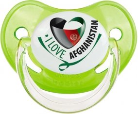 I Love Afghanistan Sucette Physiologique Vert classique