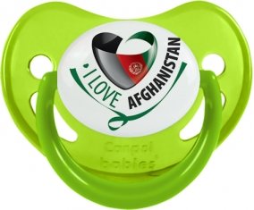 I Love Afghanistan Sucette Physiologique Vert phosphorescente