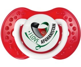 I Love Afghanistan Sucette LOVI Dynamic Blanc-rouge classique