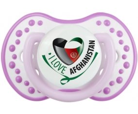 I Love Afghanistan Sucette LOVI Dynamic Blanc-mauve classique