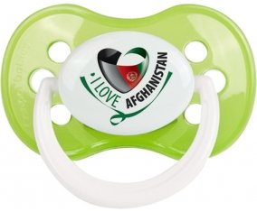 I Love Afghanistan Tétine Anatomique Vert classique