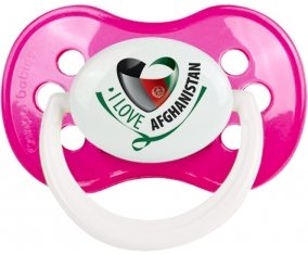 I Love Afghanistan Tétine Anatomique Rose foncé classique