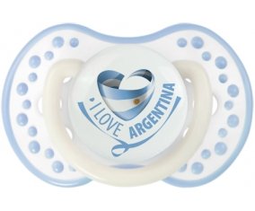 I Love Argentina Sucette LOVI Dynamic Blanc-cyan classique