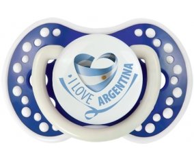 I Love Argentina Sucette LOVI Dynamic Bleu-marine phosphorescente