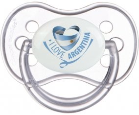 I Love Argentina Sucette Anatomique Transparente classique