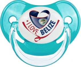 I Love Belize Tétine Physiologique Bleue classique