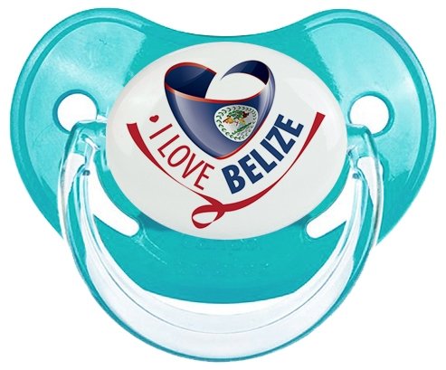 I Love Belize Tétine Physiologique Bleue classique