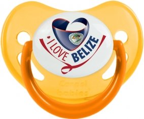 I Love Belize Tétine Physiologique Jaune phosphorescente