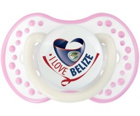 I Love Belize Sucete LOVI Dynamic Blanc-rose phosphorescente